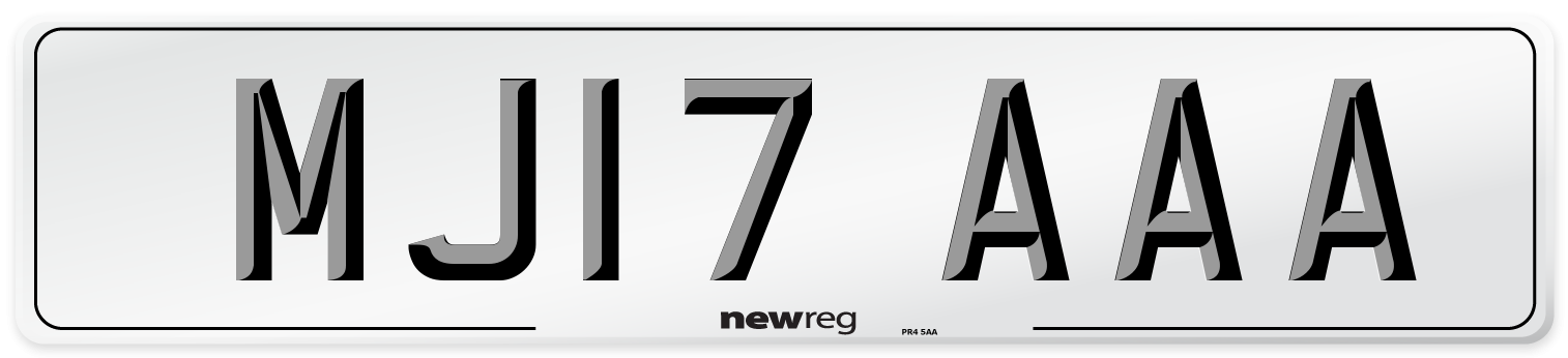 MJ17 AAA Number Plate from New Reg